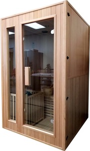Sauna Tradicional Canadiense de Madera de Hemlock para 1-2 Personas, Sauna de Vapor Húmedo/Seco, SPA 200 ° F Harvia - Product Image 2
