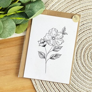 Nouvelles cartes décoratives élégantes en papier naturel pour les anniversaires et les vœux, carte de vœux avec impression et design artistiques 2026 - Product Image 1
