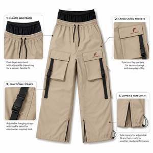 Pantalones de Snowboard Impermeables para Hombre y Mujer, Pantalones de Esquí Holgados, Estilo Cargo, Ropa Técnica para Deportes de Invierno al Aire Libre, Resistentes al Viento y Transpirables - Product Image 4