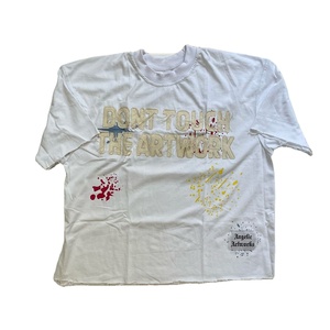 2024 printemps été Vintage lavé hommes surdimensionné t-shirts en détresse broderie 100% coton lourd lavage à l'acide T-Shirt - Product Image 4