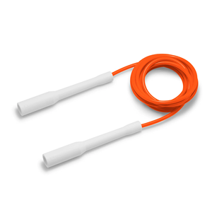 Corde à sauter classique 2,5 m avec poignées en plastique orange, durable, pour exercices à domicile, unisexe - Product Image 1