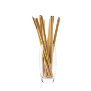 Pajitas de bambú ecológicas reutilizables, pajitas de madera natural biodegradables y compostables, vajilla para eventos y catering. - Product Image 1