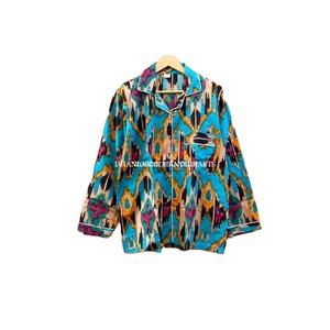 Lot de pyjama quotidien bohème d'été en coton indien de qualité supérieure, imprimé à la main, chemise de pyjama à manches longues, vêtements de nuit, vente en gros - Product Image 2