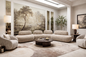 Luxury Curved Modular <b>Sofa</b> | Modern Sectional Couch| Custom Organic <b>Sofa</b> | High-End Hotel & Villa Furniture Manufacturer Vietnam - Product Image 6