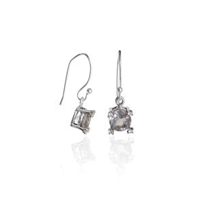 Hermosos y Elegantes Pendientes de Cuarzo Ahumado en Plata de Ley 925, Joyería con Piedras Preciosas para Mujeres y Niñas, Ideales para Bodas y Fiestas - Product Image 2