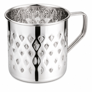 Taza Moscow Mule de acero inoxidable, jarra de cerveza de metal martillado, vaso de café de doble pared de grado alimenticio con asa para cócteles de bar - Product Image 5