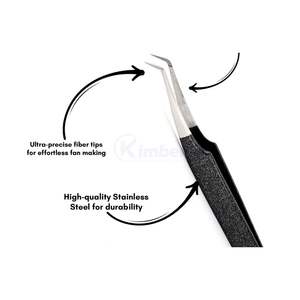 Pince à épiler pour cils revêtue de titane, pince à épiler de haute précision pour extensions de cils, équipement professionnel pour maquilleurs professionnels - Product Image 3