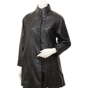 Mantic Enterprises Women's Genuine Leather Regular Jacket Full Sleeve Button Closure Breathable <b>Animal</b> Print Blouson Cashmere - Product Image 1