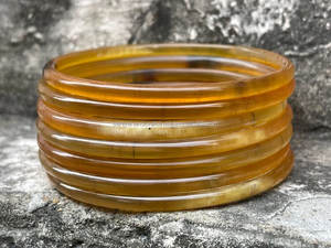 ชุดกำไลข้อมือเขาควายธรรมชาติขัดเงา7ชิ้นหายากมากคอลเลกชันสร้อยข้อมือรูปสัตว์ - Product Image 2