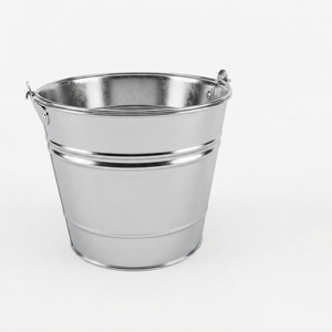 Wholesale Mini Galvanized Steel <b>Bucket</b> and <b>Tin</b> Pail with Handle Multi-functional Restaurant French Fries Snack Barrel & Party - Product Image 1