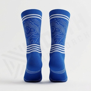 Durable Crew Running <b>Socks</b> Moisture Wicking Merino Wool Sports Four Seasons Athletic Breathable Outdoor Hiking Customized Color - Product Image 2