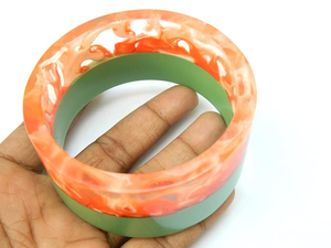 กำไลข้อมือเรซิ่น FAIZA CRAFT FC-1184 หลายสี ดีไซน์เนอร์ทำมือ งานหล่อ เครื่องประดับหมั้น ของขวัญสำหรับเธอ - Product Image 5