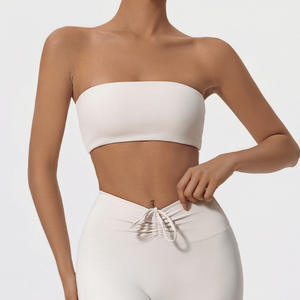 Sujetador deportivo ligero sin tirantes de alta sujeción, transpirable, elástico, cómodo, sin aros, con soporte frontal medio, talla XS, máxima sujeción - Product Image 2