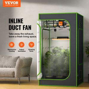พัดลมดูดอากาศแบบอินไลน์ขนาด 6 นิ้ว 402 CFM พร้อมตัวควบคุมอุณหภูมิและความชื้น มอเตอร์ EC เงียบ สำหรับระบายอากาศ ระบายความร้อน เพิ่มประสิทธิภาพการระบายอากาศ - Product Image 2