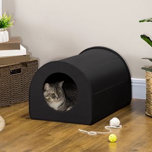 Cucce e Arredi per Animali Domestici: Cuccia Invernale Impermeabile per Gatti da Interno ed Esterno per Più Gatti, Nera - Product Image 2