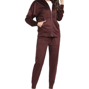 Womens Everyday Leisure Tracksuit Soft Stretch <b>Jacket</b> And Jogger Pants Comfortable Fitness Casual Sportswear Set - Product Image 5