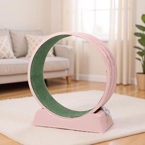 80*34*86CM Pink PP Track Connector Assembly Green Carpet Circular Design 15kg Cat Treadmill 1 Cat Teaser Stick <b>Exercise</b> <b>Wheels</b> - Product Image 3