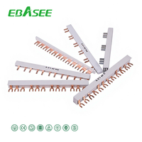 EBASEE ou sur mesure, barre de jonction en cuivre à broches de type U, 1P 2P 3P 4P, 63A, pour disjoncteur, barres omnibus MCB pour disjoncteur