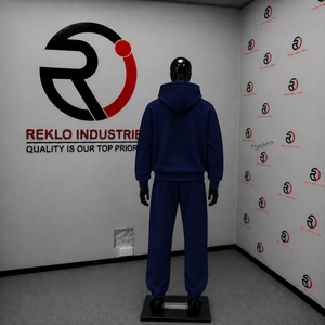 Conjunto Deportivo Personalizado Azul Marino para Hombre, Sudadera con Capucha Extra Grande, Pantalones Jogger, Estampado Gráfico Gris, Ropa Deportiva Urbana al por Mayor - Product Image 4