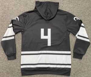 Custom logo Ice Hockey Jerseys With Hood Lace up Hoodie Hockey Pullover Hoodie Custom Sublimation Printing Embroidered Logo - Product Image 5