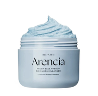 Nettoyant Mochi au riz et hysope bleu Arencia 120g – Crème hydratante nettoyante en profondeur pour le visage, usage unisexe