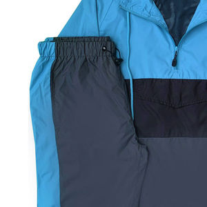 Conjunto Deportivo Ecológico para Hombre, Talla Grande, Bloques de Color, Chaqueta Cortavientos de Algodón/Poliéster, Ropa Deportiva de Entrenamiento, Conjunto de Dos Piezas - Product Image 6