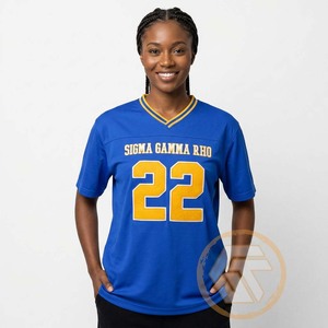 T-shirt personnalisé Sigma Gamma Rho pour femme – Vêtement de sororité d'été 100 % coton, col en V, respirant, anti-rétrécissement, écologique et séchage rapide - Product Image 6