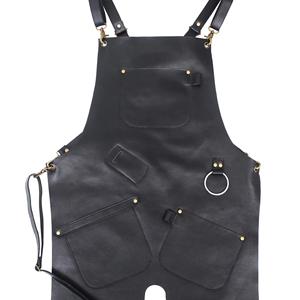 Leather Cooking <b>Apron</b> <b>Kitchen</b> BBQ Grill OEM ODM Wholesale Bulk Orders Thick Leather <b>Apron</b> for Professional LPN-0273 - Product Image 1