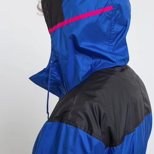 Custom Vintage Men's Lightweight Full Zipper <b>Windbreaker</b> Jacket Nylon 100% Contrasting Colors <b>Windbreaker</b> Jacket - Product Image 4