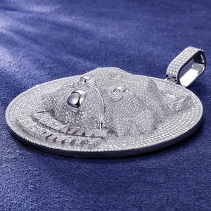 จี้เงินแท้ 925 รูปทรงกลม ประดับโมอิสซาไนต์ จี้สั่งทำรูปนางฟ้าถือถุงเงิน สไตล์ฮิปฮอป ประดับเพชรเต็มชิ้น สำหรับใส่กับสร้อย - Product Image 4