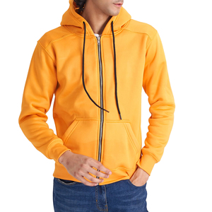 Sudadera con capucha y cremallera de algodón transpirable, tejido de felpa, informal, con estampado personalizado, ropa de marca privada en blanco - Product Image 1