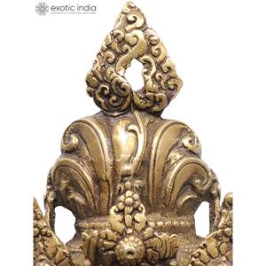 Masque mural Tara de déesse bouddhiste en laiton fait à la main de 10 pouces fabriqué en Inde pour les cadeaux - Product Image 4