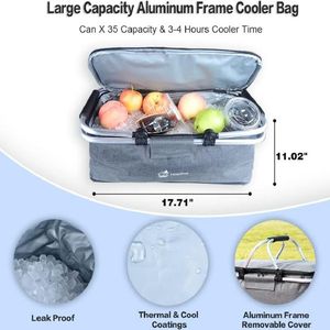 Collapsible Heavy Duty Folding Wagon Cart Removable Canopy 4\" Wide Large All Terrain Wheels Brake Adjustable Hand for Camping - Product Image 3