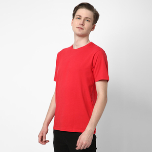 T-shirt surdimensionné en coton tricoté à col rond et manches courtes pour homme, qualité supérieure, option d'impression numérique avec logo personnalisé - Product Image 3