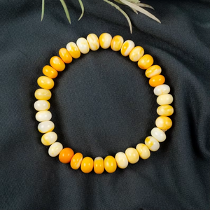 Natural Orange Opal Smooth Rondelle <b>Bracelet</b> 8MM Fire Opal Gemstone Stretch <b>Bracelet</b> Natural Stone <b>Beaded</b> <b>Bracelet</b> For <b>Men</b> Women - Product Image 6