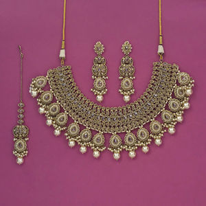 Collar de latón antiguo con diseño de boda y chapado en mehndi para uso diario - Product Image 3