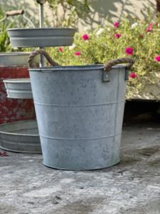 Ensemble de Jardinière en Métal Galvanisé Fait à la Main de Meilleure Qualité Taille Personnalisée Maison Jardin Design Moderne Pot de Fleur de Style Vintage Plancher - Product Image 6