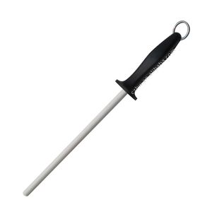 Aiguiseur de couteaux en céramique Czhw 10 pouces, tige de 12 mm, grain fin 800-1500 Mohs, dureté 9, avec anneau en acier inoxydable - Product Image 2