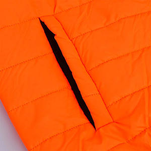 Chaquetas acolchadas de moda para hombre en color negro brillante y naranja con dos bolsillos frontales, ropa casual, chaqueta acolchada de plumón para hombre para el invierno. - Product Image 6