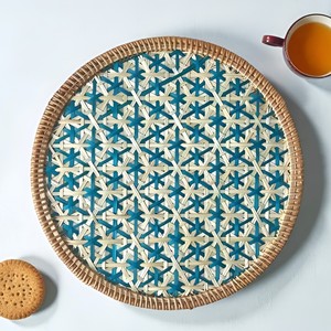 Mantel de bambú circular para decoración de comedor, estilo boho, tejido a mano, suministro directo del productor. - Product Image 1