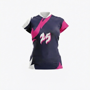 Diseña tu Propia Camiseta de Voleibol Personalizada, Uniforme de Playa Sublimado, Unisex, 100% Poliéster, Cuello Redondo, Manga Corta, Talla Grande - Product Image 3