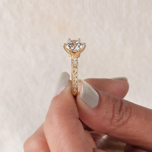 Three Stone 2.70 CT Brilliant Round Cut Lab Grown <b>Diamond</b> <b>Ring</b> Wedding <b>Ring</b> for her - Product Image 3