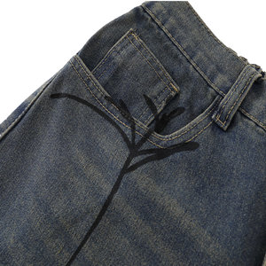 <b>Men</b>’s Denim <b>Shorts</b> Graphic Spider Web Print <b>Bermuda</b> <b>Shorts</b> Casual Streetwear Jeans <b>Shorts</b> Custom Design Wholesale price - Product Image 5