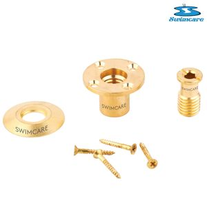 Anclaje de latón para terraza de madera con tornillo y disco de brida - Kit para terraza de piscina - Product Image 1