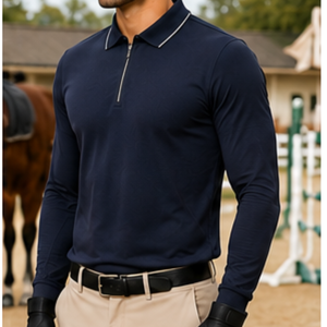 Camiseta de Polo Ecuestre de Moda, de Algodón, Secado Rápido, Transpirable, Ligera, Profesional, para Montar a Caballo - Product Image 3