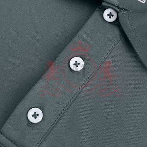 Smart Fashion Slate Grey Polo Shirt Premium Breathable Fabric Soft Touch <b>Classic</b> Short Sleeve Casual Outfit - Product Image 5