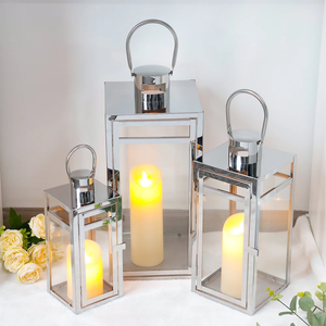 Lanterne décorative vintage en métal argenté de haute qualité pour la décoration intérieure, Noël, Pâques, anniversaire, à prix avantageux - Product Image 3