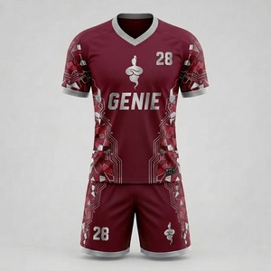 Ensemble de maillots de football pour hommes à prix de gros, impression par sublimation, polyester respirant, uniforme de football pour adultes en vente - Product Image 1