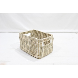 Cesta de Almacenamiento Rectangular de Seagrass Ecológica y Rústica Thap, Organizador Multifuncional para Armario con Asas Integradas - Product Image 2