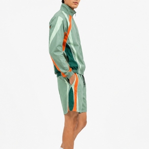 Ensemble short et coupe-vent d'été pour homme, brodé, léger, décontracté, sportif, respirant, confortable, coupe ajustée, style urbain - Product Image 3